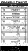 Madina Group of Industries Chiniot Jobs 2025 July / August MGI Latest